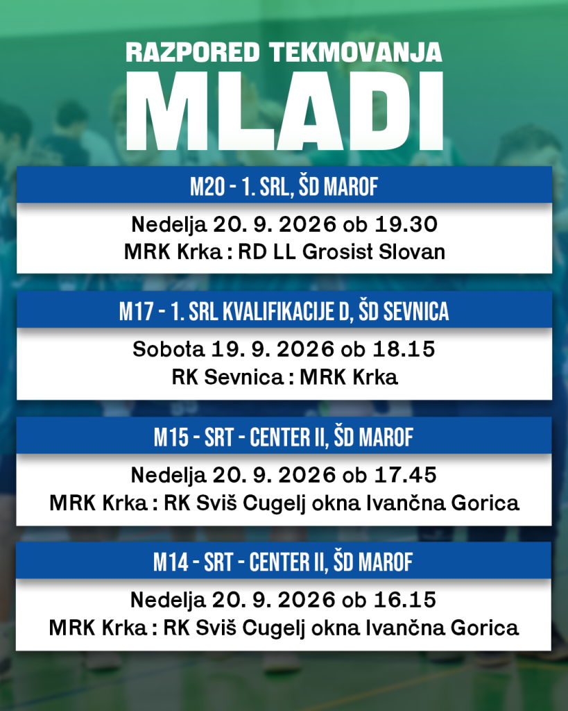 NAPOVEDNIK TEKMOVANJE MLADIH